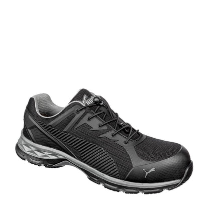 Black and grey airport friendly heat resistant Puma 643837 Relay Composite Safety Jogger