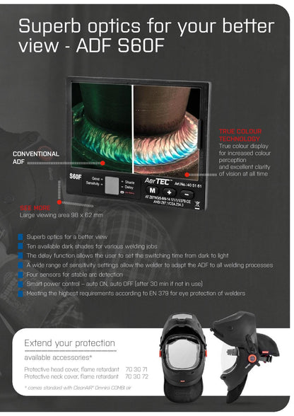 Maxisafe R303201 CleanAIR Omnira COMBI Welding Helmet & AerGO PAPR Kit