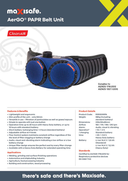 Maxisafe R303201 CleanAIR Omnira COMBI Welding Helmet & AerGO PAPR Kit