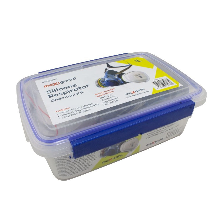 Maxisafe R7500ck Maxiguard Chemical Silicone Half Face Respirator Kit S
