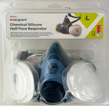Maxisafe R7500C MaxiGuard Chemical Silicone Half Face Respirator L