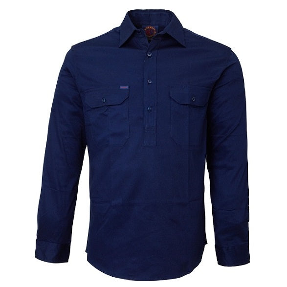 Ritemate RM100CF Closed Front Long Sleeve Shirt