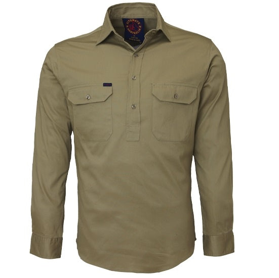 Ritemate RM100CF Closed Front Long Sleeve Shirt