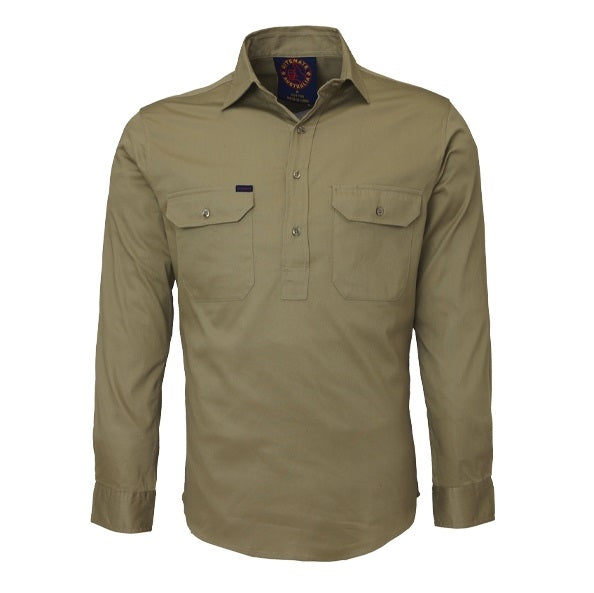 Ritemate RM100CF Closed Front Long Sleeve Shirt