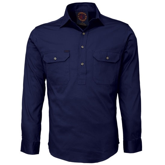 Ritemate RM100CF Closed Front Long Sleeve Shirt