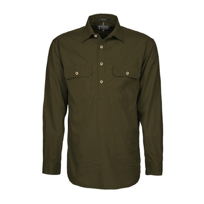 Pilbara RM200CF Mens Pilbara Closed Front Long Sleeve Shirt