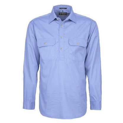 Pilbara RM200CF Mens Pilbara Closed Front Long Sleeve Shirt