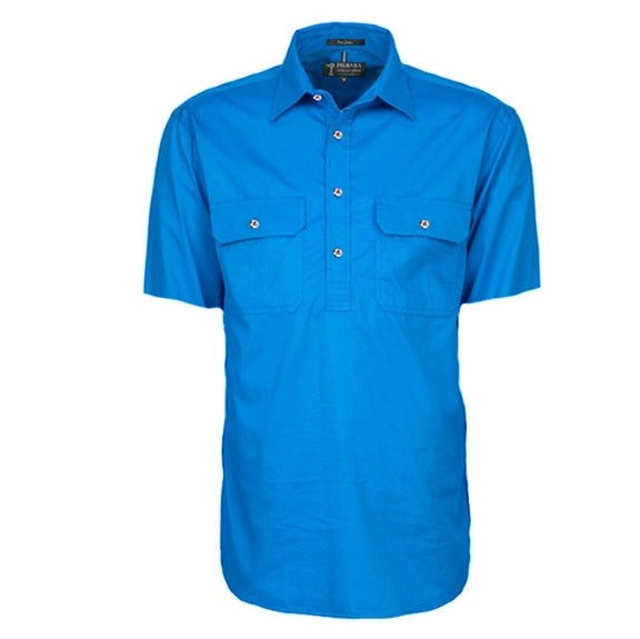 Pilbara RM200CFS Mens Closed Front Short Sleeve Lightweight Shirt