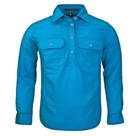 Pilbara RM400CF Kids Closed Front Long Sleeve Shirt