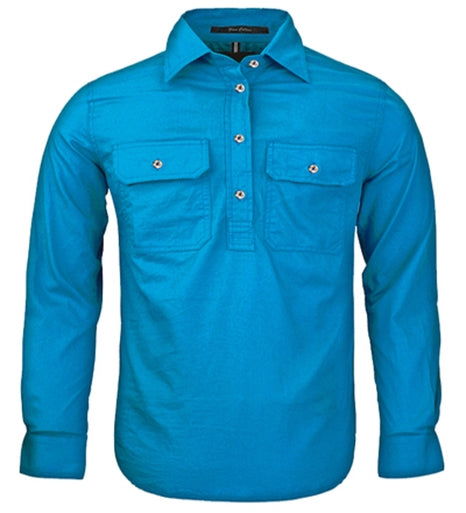 Pilbara RM400CF Kids Closed Front Long Sleeve Shirt