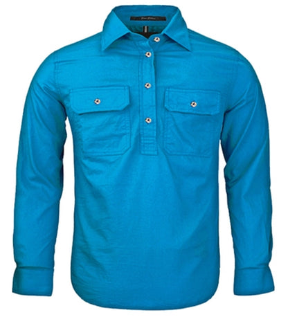 Pilbara RM400CF Kids Closed Front Long Sleeve Shirt