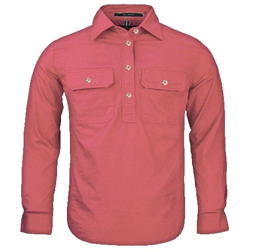 Pilbara RM400CF Kids Closed Front Long Sleeve Shirt