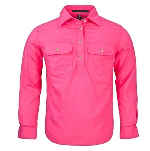 Pilbara RM400CF Kids Closed Front Long Sleeve Shirt