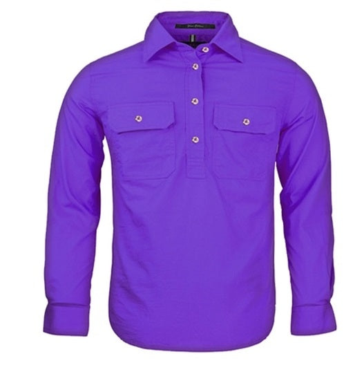Pilbara RM400CF Kids Closed Front Long Sleeve Shirt
