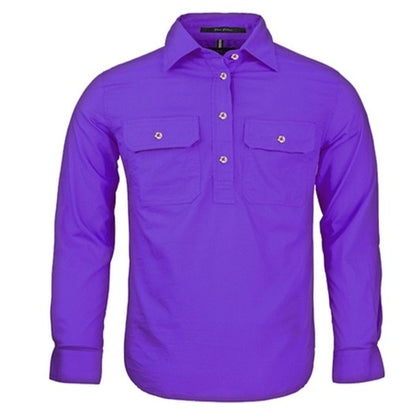 Pilbara RM400CF Kids Closed Front Long Sleeve Shirt