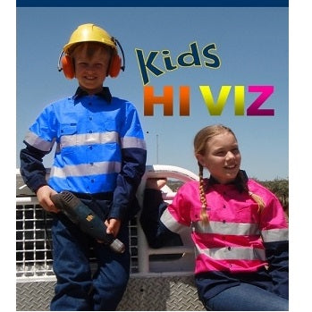 Ritemate RM4050R Kids 2-Tone Open Front Shirt with Tape