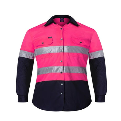 Ritemate RM4050R Kids Two Tone Open Front Shirt with Tape