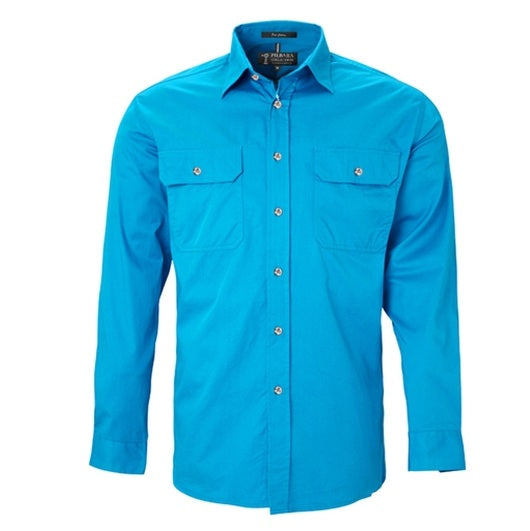 Pilbara RM500BT Mens Open Front Long Sleeve Lightweight Shirt