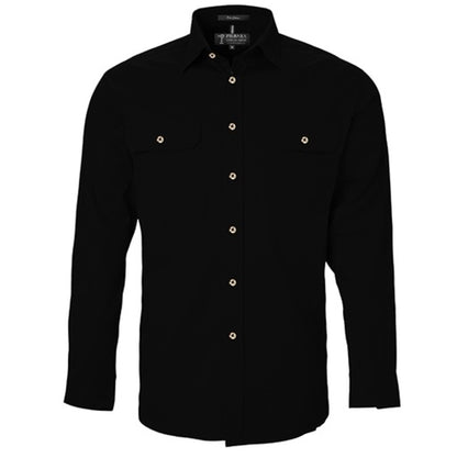 Pilbara RM500BT Mens Open Front Long Sleeve Lightweight Shirt