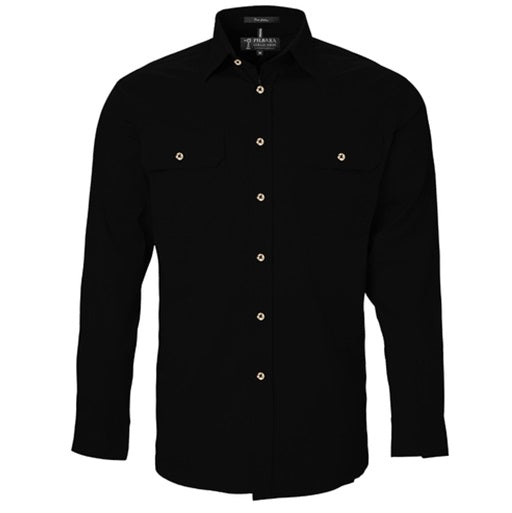Pilbara RM500BT Mens Open Front Long Sleeve Lightweight Shirt