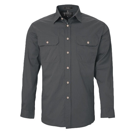 Pilbara RM500BT Mens Open Front Long Sleeve Lightweight Shirt