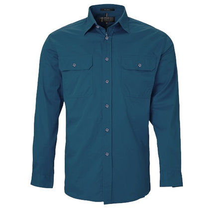 Pilbara RM500BT Mens Open Front Long Sleeve Lightweight Shirt