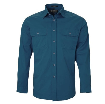 Pilbara RM500BT Mens Open Front Long Sleeve Lightweight Shirt