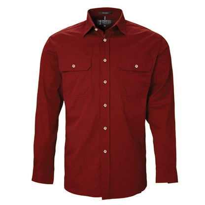 Pilbara RM500BT Mens Open Front Long Sleeve Lightweight Shirt