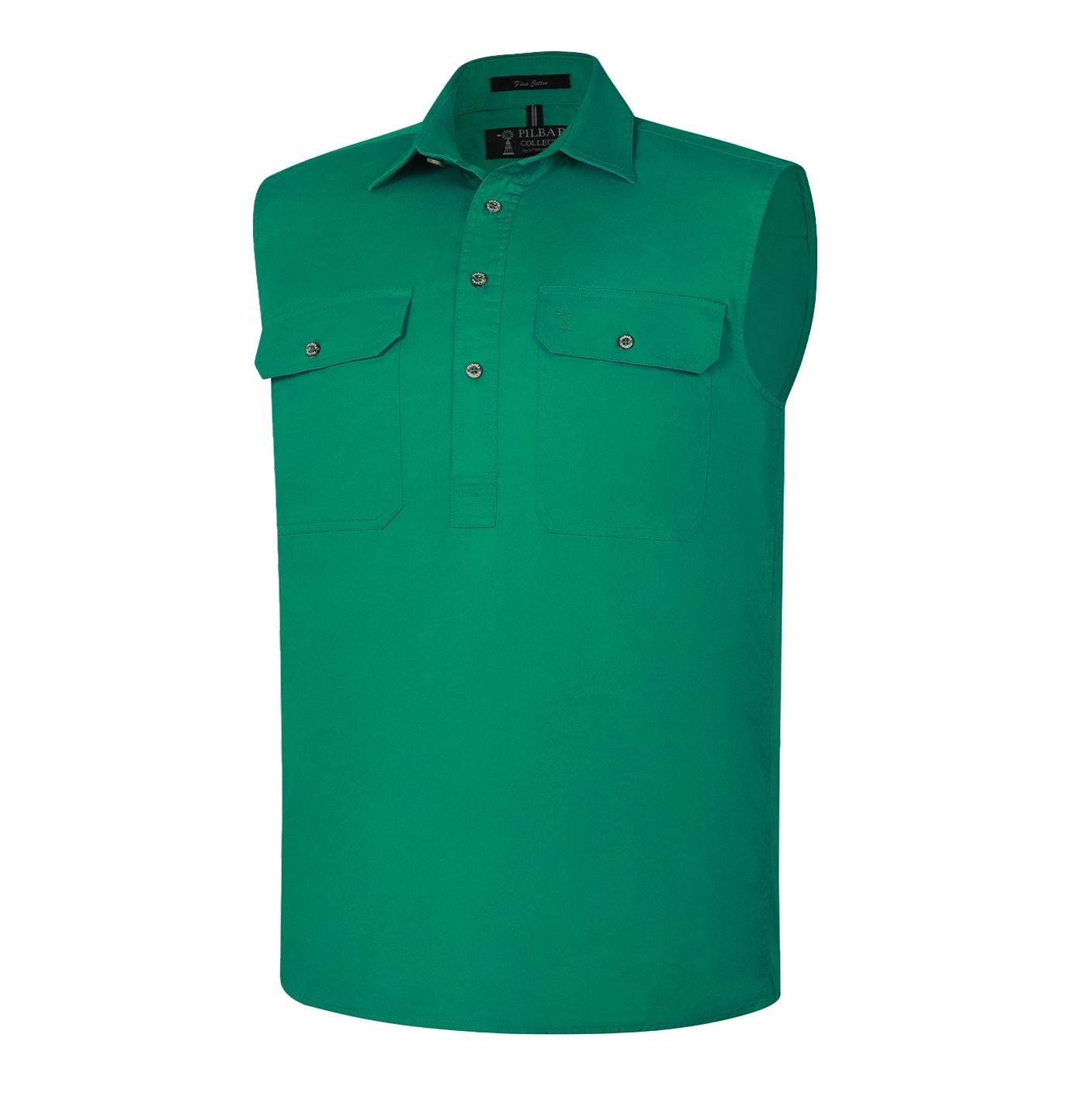 Pilbara RM700CF Mens Closed Front Sleeveless Shirt