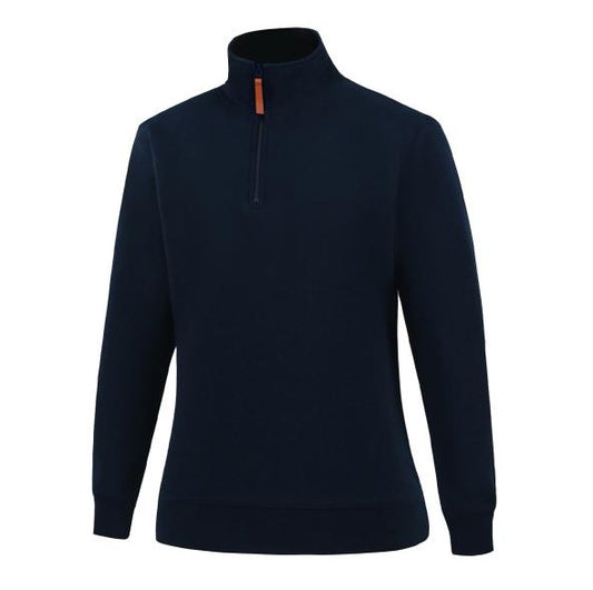 Womens warm premium soft fleece  navy blue modern fit outdoor Pilbara RMPC051 Ladies Classic Zipper Closed Front Fleece Pullover