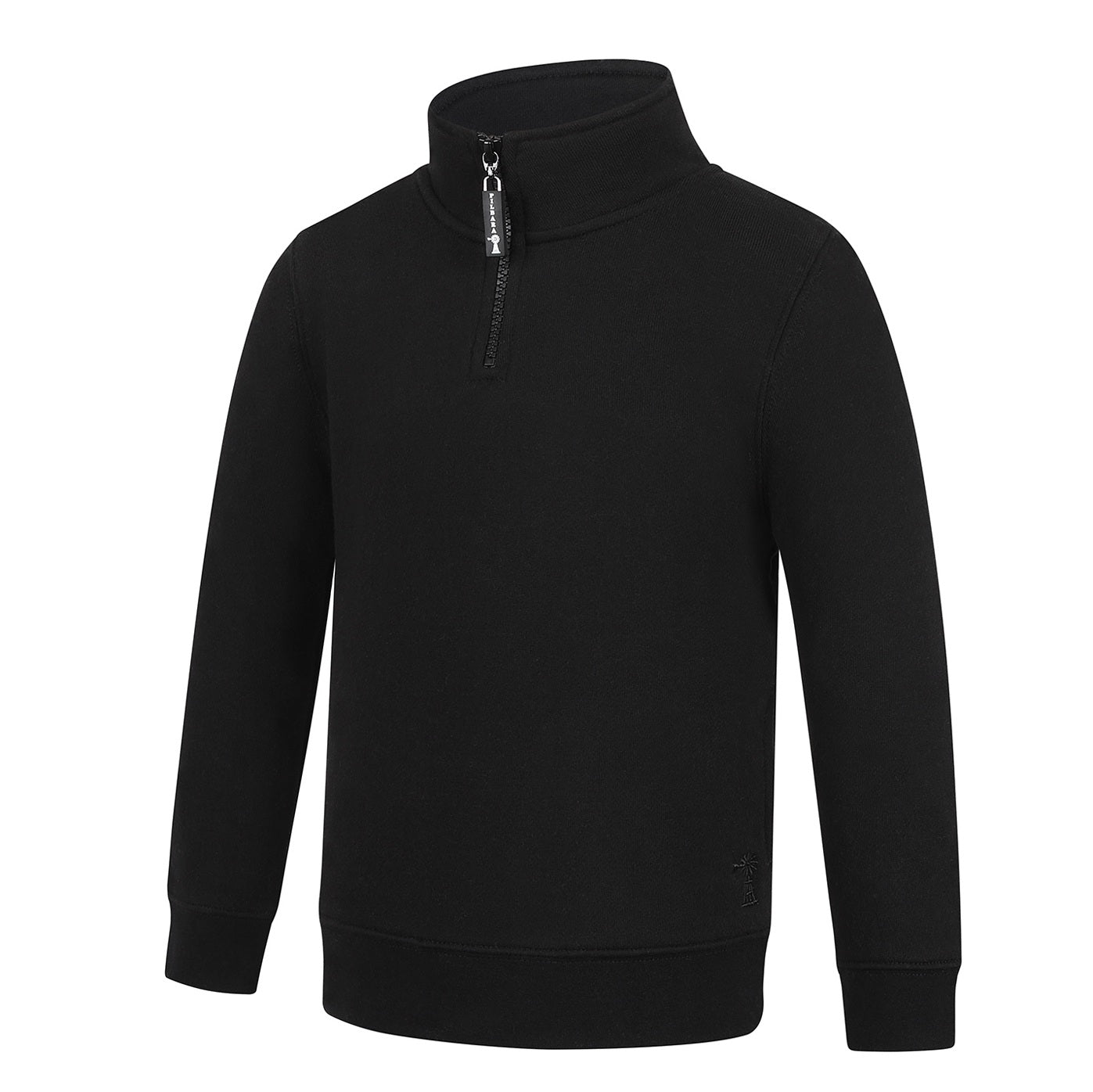 Black half-zip Pilbara RMPC161 Children's Zipper C/F Fleece Pullover