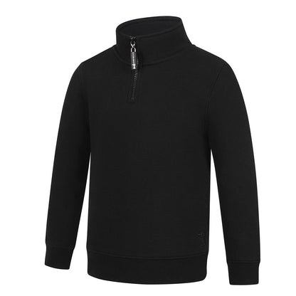 Black half-zip Pilbara RMPC161 Children's Zipper C/F Fleece Pullover