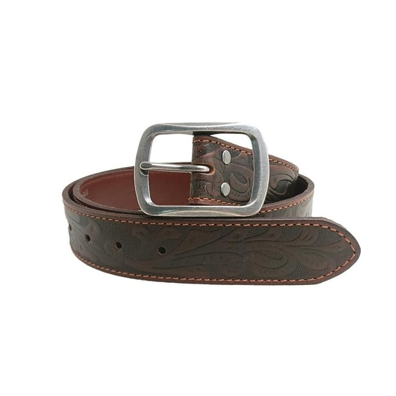 Pilbara RMPW005 Western Oval Buckle Tooled Leather Belt