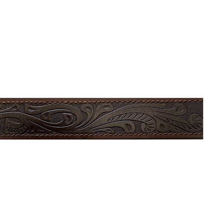 Pilbara RMPW005 Western Oval Buckle Tooled Leather Belt