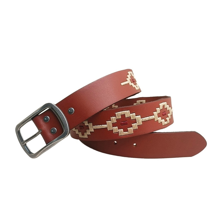 Pilbara RMPW008 Oval Buckle Navajo Leather Belt