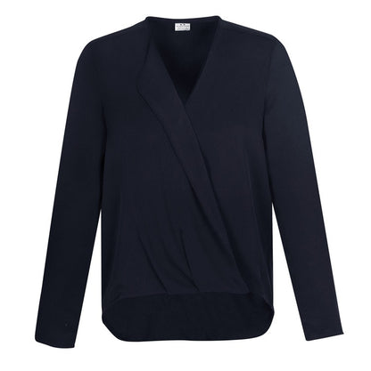Biz Collection S014LL Lily Ladies Hi-Lo L/S Blouse