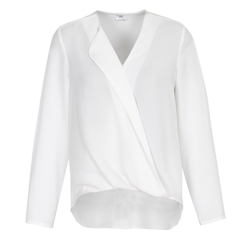 Biz Collection S014LL Lily Ladies Hi-Lo L/S Blouse