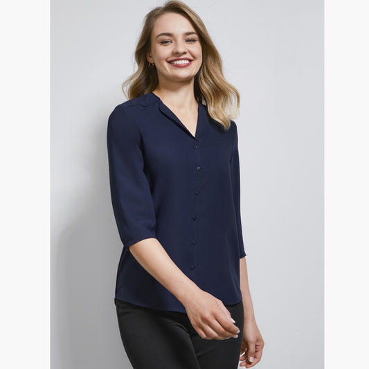 Biz Collection S015LT Lily Ladies Longline 3/4 Blouse