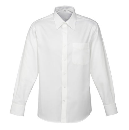 Mens white premium cotton formal professional cuff link cuffs Biz Collection S10210 Mens Luxe Long Sleeve shirt