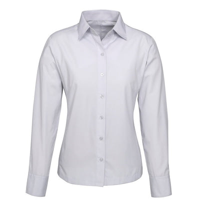 Biz Collection S29520 Ladies Ambassador Long Sleeve Shirt - Silver/Grey - Alternative Front View