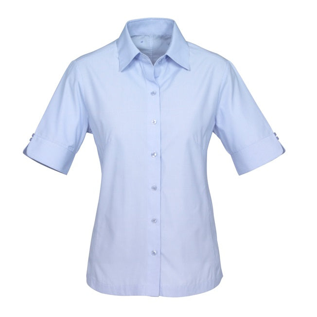 Biz Collection S29522 Ladies Ambassador Short Sleeve Shirt - Blue - Alternative Front View