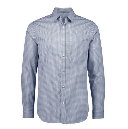 Navy and white check Classic fit
Longer length Wrinkle resistant Biz Collection S338ML Mens Bristol Classic Long Sleeve Shirt