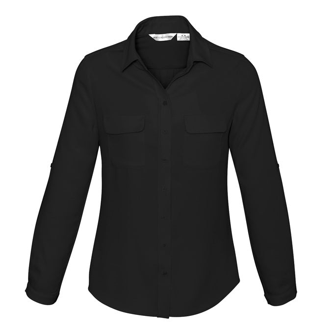 Biz Collection S626LL Ladies Madison Shirt - Black - Alternative Front View