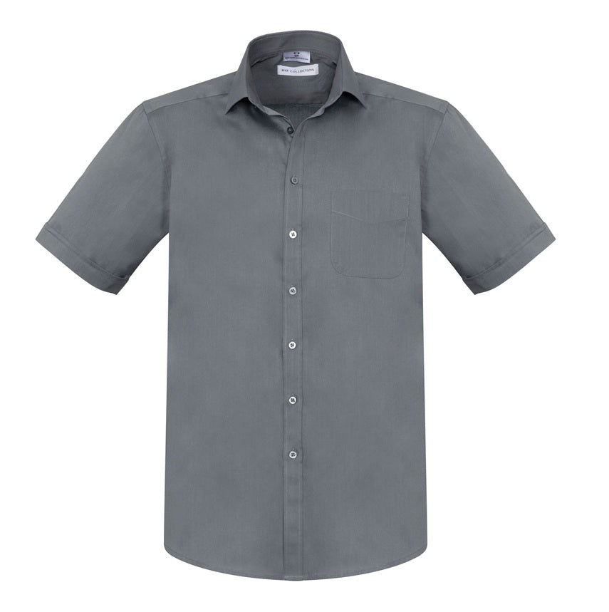 Charcoal mens corporate Biz Collection S770MS Monaco Mens Short Sleeve Shirt