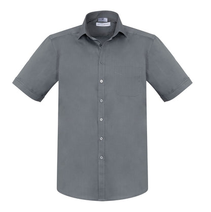 Charcoal mens corporate Biz Collection S770MS Monaco Mens Short Sleeve Shirt