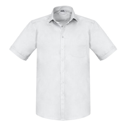 White professional  every day Biz Collection S770MS Monaco Mens Short Sleeve Shirt