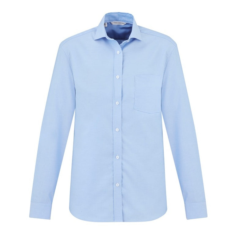 Mens light blue classic professional business shirt with chest pocket Biz Collection S912ML Regent Mens Long Sleeve Shirt