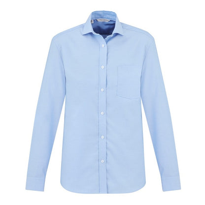 Mens light blue classic professional business shirt with chest pocket Biz Collection S912ML Regent Mens Long Sleeve Shirt