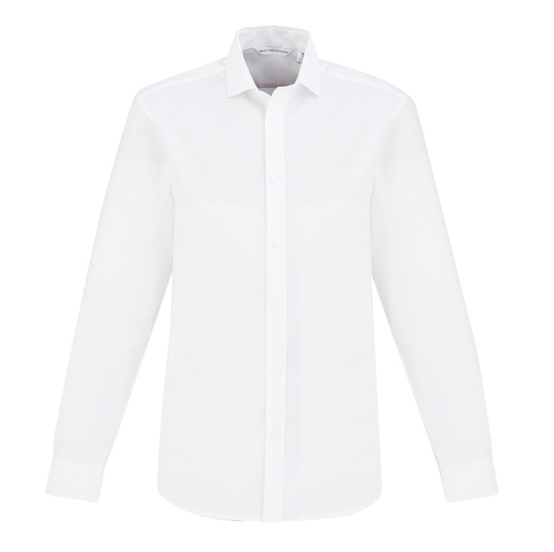 Mens white no wrinkle easy iron button down plackard corporate everyday long wearing Biz Collection S912ML Regent Mens Long Sleeve Shirt