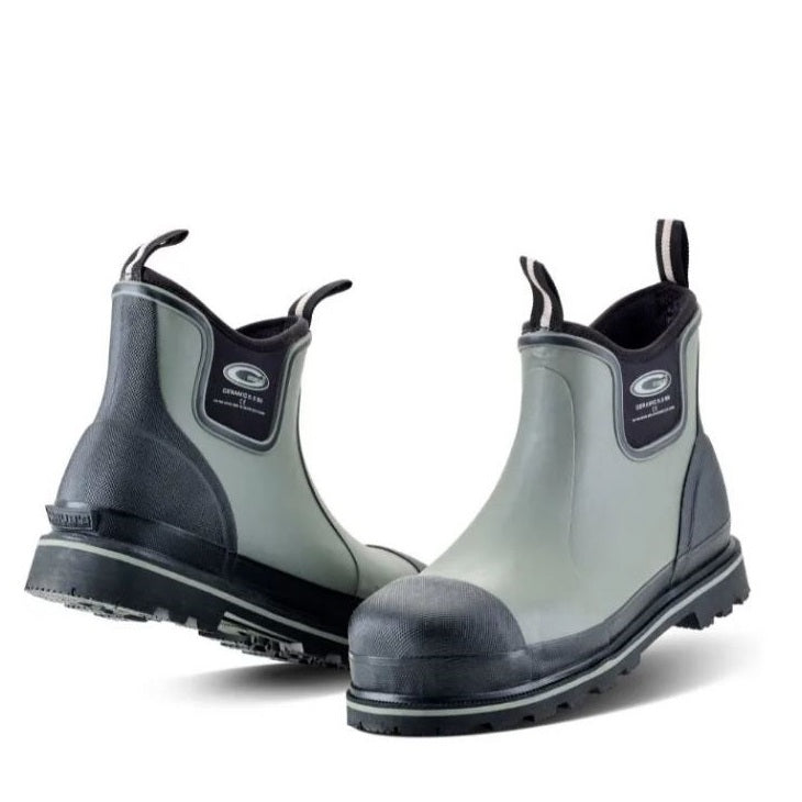 Black and Grey Freezer and coolroom friendly Rubber Ceramic Steel Toe Cap Grubs SCRM-444A Ceramic Driver Safety Boot